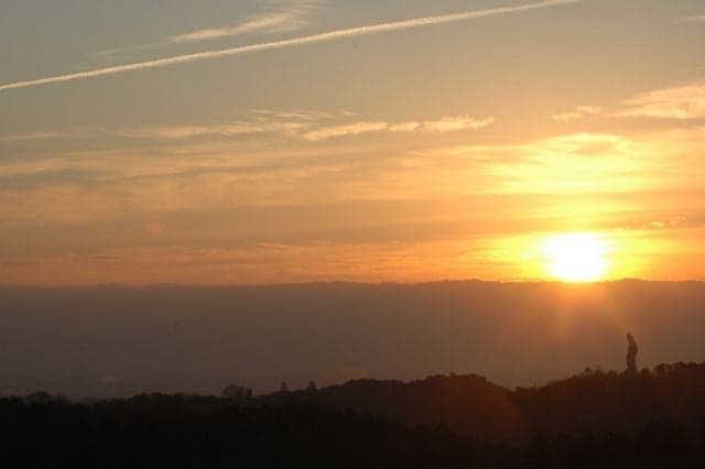 高崎市 高崎白衣大観音 初日の出