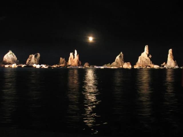 橋杭岩ライトアップ